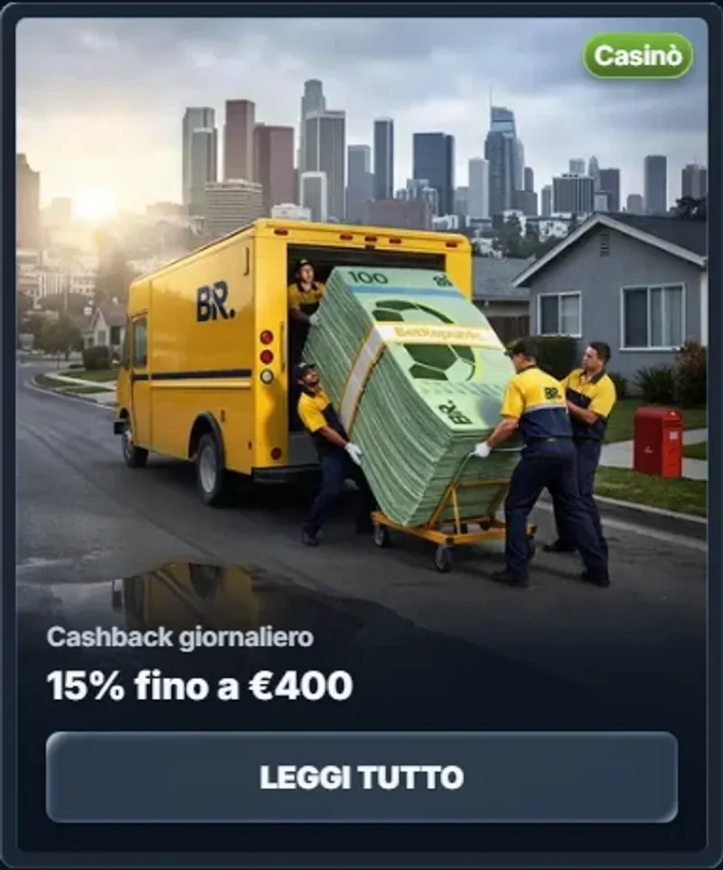 Cashback giornaliero 15 fino a eur400