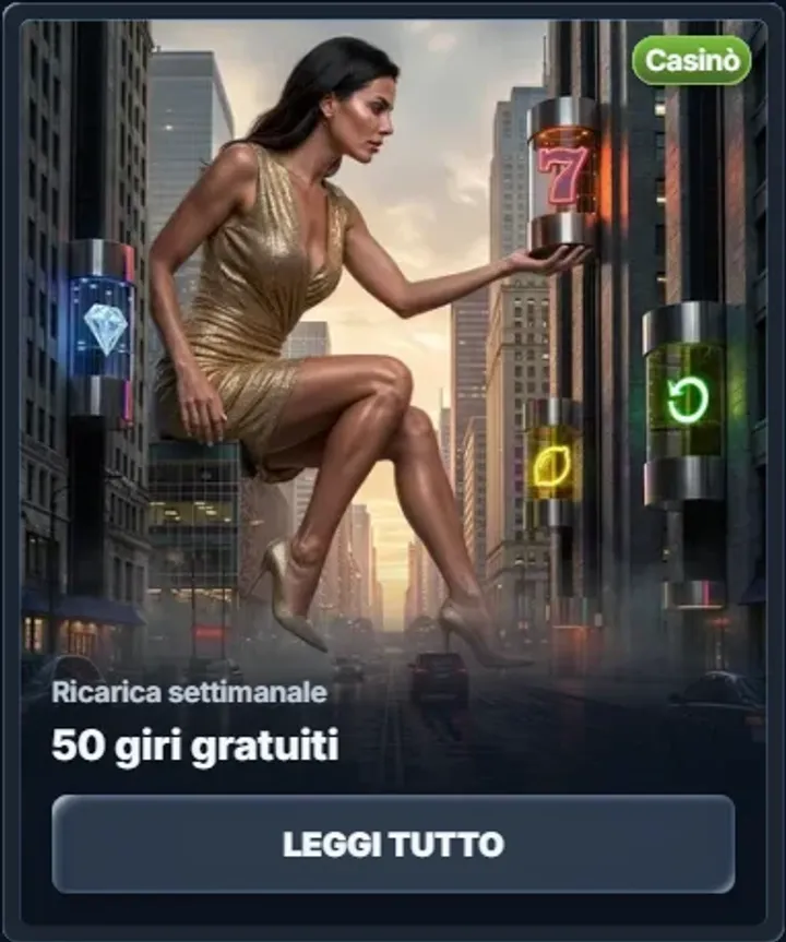 Ricarica settimanale 50 giri gratuiti